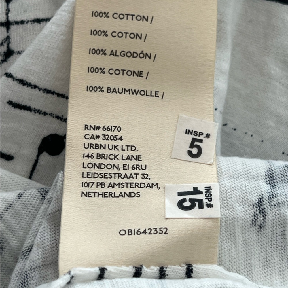 Maeve Anthropologie White Music Note Graphic Tee Artsy Cropped XS - Picture 6 of 6